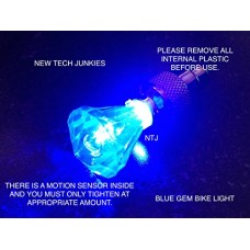 New Tech Junkies NTJ 1 Pair GEM STONE LED Motion Activated Bike Bicycle Wheel Valve Stem Cap Tire Light (4 colors to choose from) - B00NAQ2K2W